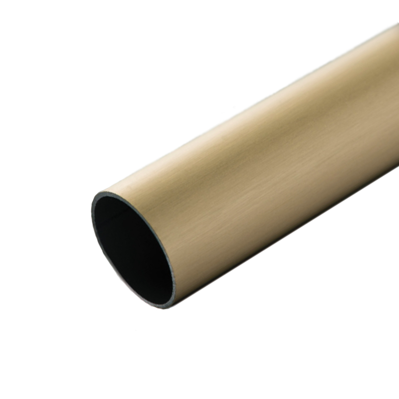 Matt Brushed Brass Plated Round Tube
