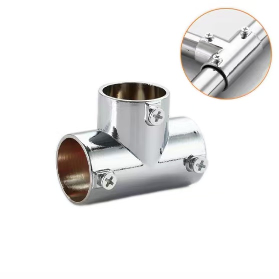Zinc Alloy T-Connector for Round Tubes